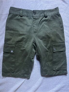 Vintage Olive Green Cargo Shorts